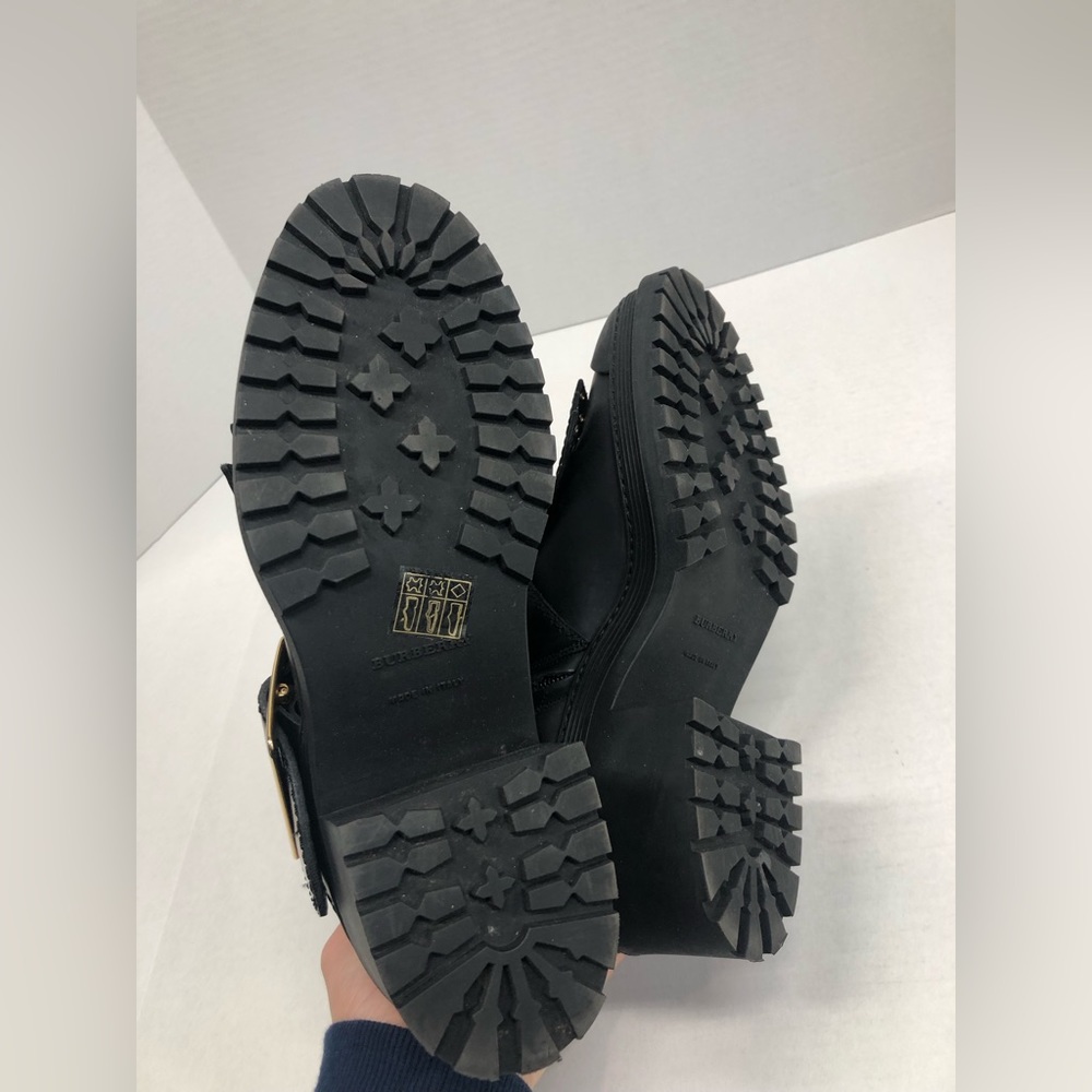Burberry Whitchester studded buckle leather booties, EUC - Picture 3 of 16